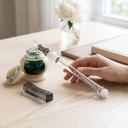 Glas Dip Pen MAJOHN Lamp 16,3 cm Handgefertigtes Glas mit bunten Perlen In Geschenkbox Für Kalligrafie 4