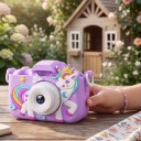 Dětský fotoaparát s jednorožcem a korunkou 2″ IPS displej 48 Mpx 1080P video 8x zoom Selfie objektiv Karta 32 GB 5