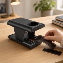 Sammenklappelig scanner til negative og dias 35 mm til mobil LED baggrundsbelysning På AA-batterier Plastisk Sort Til digitalisering af gamle billeder 4