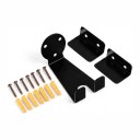 Wall-Mounted Bicycle Holder for Pedal Horizontal Hanger with 2 Wheel Supports Load Capacity 60 kg 13.7 x 8 cm Iron Black For Garage and Flat 3
