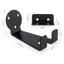 Wall-Mounted Bicycle Holder for Pedal Horizontal Hanger with 2 Wheel Supports Load Capacity 60 kg 13.7 x 8 cm Iron Black For Garage and Flat 6