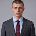 Nyakkendőcsipesz 5 cm Fém nyakkendőcsipesz bordázott mintával, sima felületbe átmenő ezüst színű Férfi kiegészítő 4