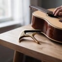 Guitar capo guld hurtigspændings fjederklip zinklegering blød pude til akustisk og elektrisk guitar og ukulele 4