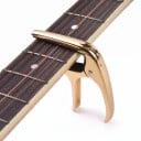 Guitar capo guld hurtigspændings fjederklip zinklegering blød pude til akustisk og elektrisk guitar og ukulele 3