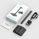 Stând de joc pentru căști cu iluminare RGB și porturi USB-C și USB Înălțime 24,2 cm Bară din aluminiu Bază antiderapantă 8