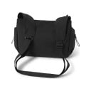 Nylon crossbody taske 36 x 27 x 18 cm Stor messenger taske med snore og vedhæng Sort Unisex 3