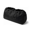 Nylon crossbody taske 36 x 27 x 18 cm Stor messenger taske med snore og vedhæng Sort Unisex 5