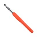 Hæklenål 9,0 mm Orange med blødt ergonomisk greb og bred aluminiumshoved til tykt garn til tæpper og måtter 1