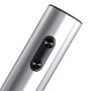 Elektrisk vinöppnare med två knappar och folieskärare i silver med LED-ljus för 4 AA-batterier för flaskhalsar upp till 35 mm 6