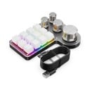 Kabelová makro klávesnica 12 kláves a 4 otočné gombíky USB-C Mechanické spínače Hot swap RGB podsvietenie pre hry a strih 3