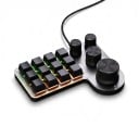 Kabelová makro klávesnica 12 kláves a 4 otočné gombíky USB-C Mechanické spínače Hot swap RGB podsvietenie pre hry a strih 4