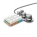 Kabelová makro klávesnica 12 kláves a 4 otočné gombíky USB-C Mechanické spínače Hot swap RGB podsvietenie pre hry a strih 7