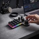 Kabelová makro klávesnica 12 kláves a 4 otočné gombíky USB-C Mechanické spínače Hot swap RGB podsvietenie pre hry a strih 10