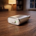 Mouse Jiggler USB-C Hjørnet med ON/OFF-knap og 3 tilstande Aluminium Sølv mod at sætte computeren og bærbare i dvale 2