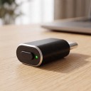 Mus Simulátor Mouse Jiggler USB-C Oval med ON/OFF-knap og 3 tilstande Aluminium mod søvn på bærbar computer 2