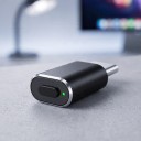 Mus Simulátor Mouse Jiggler USB-C Oval med ON/OFF-knap og 3 tilstande Aluminium mod søvn på bærbar computer 3