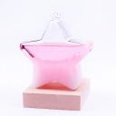 Bouřkové sklo Storm Glass ve tvaru hvězdy 10 x 10 cm Skleněný barometr s krystaly na dřevěném podstavci Dekorace na stůl 2