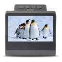 Negativ- og diascanner 24 MPx med 5 tommers LCD-skærm 16 GB hukommelse Film 135 126 110 og Super 8 Grå til digitalisering af fotografier 5