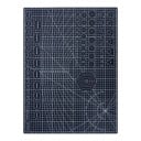 Grand tapis de découpe A2 60 x 45 cm Impression recto verso Surface auto-réparatrice Lignes et gabarits angulaires PVC Noir Pour la gravure 1