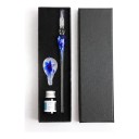 Glasdipfeder mit Blume 19 cm Set mit Halter und Tinte In Geschenkbox Für Kalligraphie 1