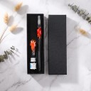 Glasdipfeder mit Blume 19 cm Set mit Halter und Tinte In Geschenkbox Für Kalligraphie 10