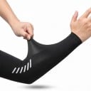 Cooling Compression Arm Sleeves 1 Pair UV Protection UPF 50+ Breathable Elastic Polyester For Cycling Running Fishing and Driving 7