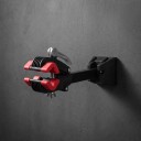 Wall-Mounted Bicycle Holder with Clamping Jaw and Quick Release Lever Frame 25–40 mm Load Capacity 20 kg Length 36 cm Steel and ABS Black For Garage 2