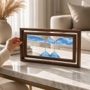 Drehbares 3D-Bild mit bewegtem Sand 40,5 x 20,5 cm Sandpendelbild im Holzrahmen Dekoration für das Wohnzimmer 2