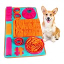 Snusemåtte til hunde 60 x 40 cm Fleece med frynser, pose og tunnel Interaktiv legetøj til langsom fodring og træning 3