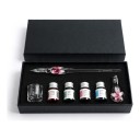 Glas Dip Pen mit Blume 19 cm Set mit 4 Tinten, Ständer und Glasbehälter In Geschenkbox Für Kalligraphie 5