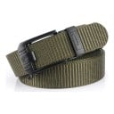 Cinto Táctico 120 x 3,4 cm com fivela metálica automática em preto Cinto de nylon Para atividades ao ar livre e trabalho 3