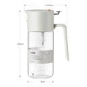 Üveg olajadagoló 2 az 1-ben 550 ml Permetező és öntő Automatika fedél Boroszilikát üveg Főzéshez és grillezéshez 6
