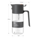 Üveg olajadagoló 2 az 1-ben 550 ml Permetező és öntő Automatika fedél Boroszilikát üveg Főzéshez és grillezéshez 7