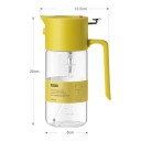 Üveg olajadagoló 2 az 1-ben 550 ml Permetező és öntő Automatika fedél Boroszilikát üveg Főzéshez és grillezéshez 8