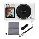 Digitální fotoaparát 5K 80 Mpx 18x zoom Dva IPS displeje pro selfie Wi-Fi Autofokus LED přisvětlení Bez paměťové karty 4