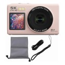 Digitální fotoaparát 5K 80 Mpx 18x zoom Dva IPS displeje pro selfie Wi-Fi Autofokus LED přisvětlení Bez paměťové karty 6