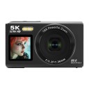 Digitální fotoaparát 5K 80 Mpx 18x zoom Dva IPS displeje pro selfie Wi-Fi Autofokus LED přisvětlení Karta 32 GB 1