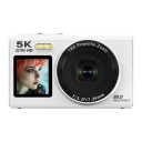 Digitální fotoaparát 5K 80 Mpx 18x zoom Dva IPS displeje pro selfie Wi-Fi Autofokus LED přisvětlení Karta 32 GB 3