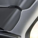 Sluneční clona deštník na čelní sklo Tesla Model 3 a Model Y HALOBLK 137 x 90 cm Skládací Saténová tkanina Béžová Ochrana interiéru 6