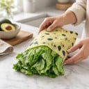 Vaxpåse för livsmedel 28 x 20 cm Återanvändbar Tyg med livsmedelsvänligt bivax För frukt och grönsaker 4
