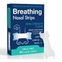 Nosní náplasti proti chrápání 44 ks Extra silné Průhledné Univerzální velikost Pro snadnější dýchání nosem ve spánku i při sportu 1