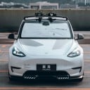 Deštníková sluneční clona na čelní sklo pro Tesla Model 3 a Model Y 123 x 90 cm Saténová látka Béžová S pouzdrem Ochrana před sluncem 3