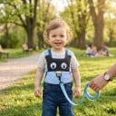 Sicherheitsgeschirr für Kinder mit 1 m Leine Lustiges Vogelmuster Atmungsaktives Netz Einstellbare Gurte Für Kinder von 1–3 Jahren 2