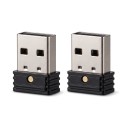 Mus bevægelsessimulator Mouse Jiggler 2 stk USB-A Mini 18,5 x 14 x 6 mm med knap og 3 tilstande Uden drivere Sort mod computersøvning 1