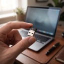 Mus bevægelsessimulator Mouse Jiggler 3 stk USB-A Mini 18,5 x 14 x 6 mm med knap og 3 tilstande Uden drivere Sort mod computersøvning 5