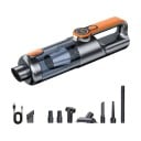 Bezdrôtový vysávač do auta Bezkartáčový motor 100 W Batéria 3 x 2000 mAh Digitálny displej Nádoba 450 ml Šedá a oranžová Do auta aj domov 1
