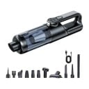 Bezdrôtový vysávač do auta Bezkartáčový motor 100 W Batéria 3 x 2000 mAh Digitálny displej Sada 11 nadstavcov Nádoba 450 ml Čierna Do auta 1