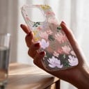 Pouzdro na iPhone 18 Pro Průhledný matný kryt Akvarelový motiv květin Měkký rám z TPU Tvrdý zadní panel Ochrana proti nárazům 3