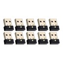 Mus Simulering Mouse Jiggler 10 stk USB-A Mini 18,5 x 14 x 6 mm med knap og 3 tilstande Uden drivere Sort mod computerens søvn 1