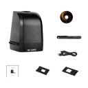 Negativ- og dias scanner 35 mm 8 MPx med USB-forbindelse til computer LED-belysning 2400 dpi Sort til digitalisering af gamle fotografier 9